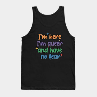 Queer and Fearless Statement Tee Tank Top